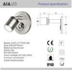 3W Wall Lamp For Living Room Bedside Hotel Modern Angle Adjustable Wall