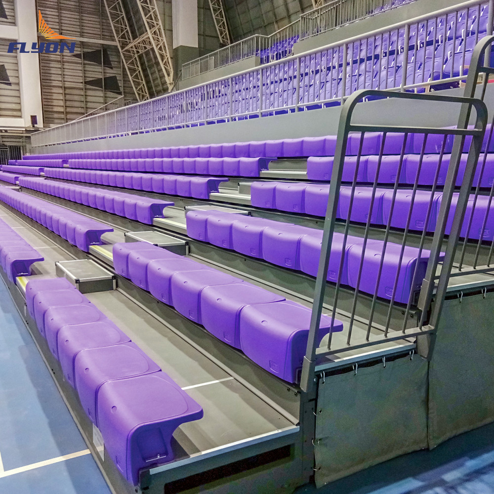 Customizable Retractable Bleacher Seating / Retractable Seating for 200-500 People