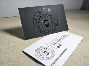China Customized Black Card Bond With White Paper Business Card With Black Foil Stamping wholesale