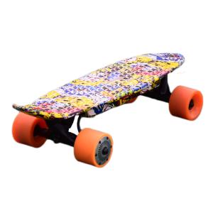 China Childrens Portable Electric Skateboard , Orange Four Wheel Electric Scooter wholesale