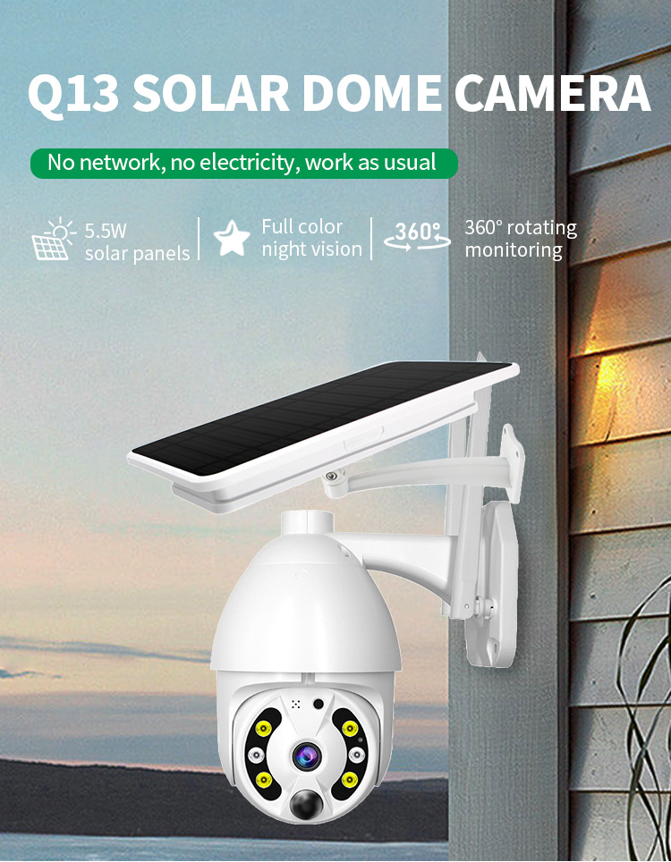 Sensor Motion Detection Wireless Solar Camera Security Alarm Wifi Solar Camera