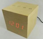 LED digital wooden touch control desk clock