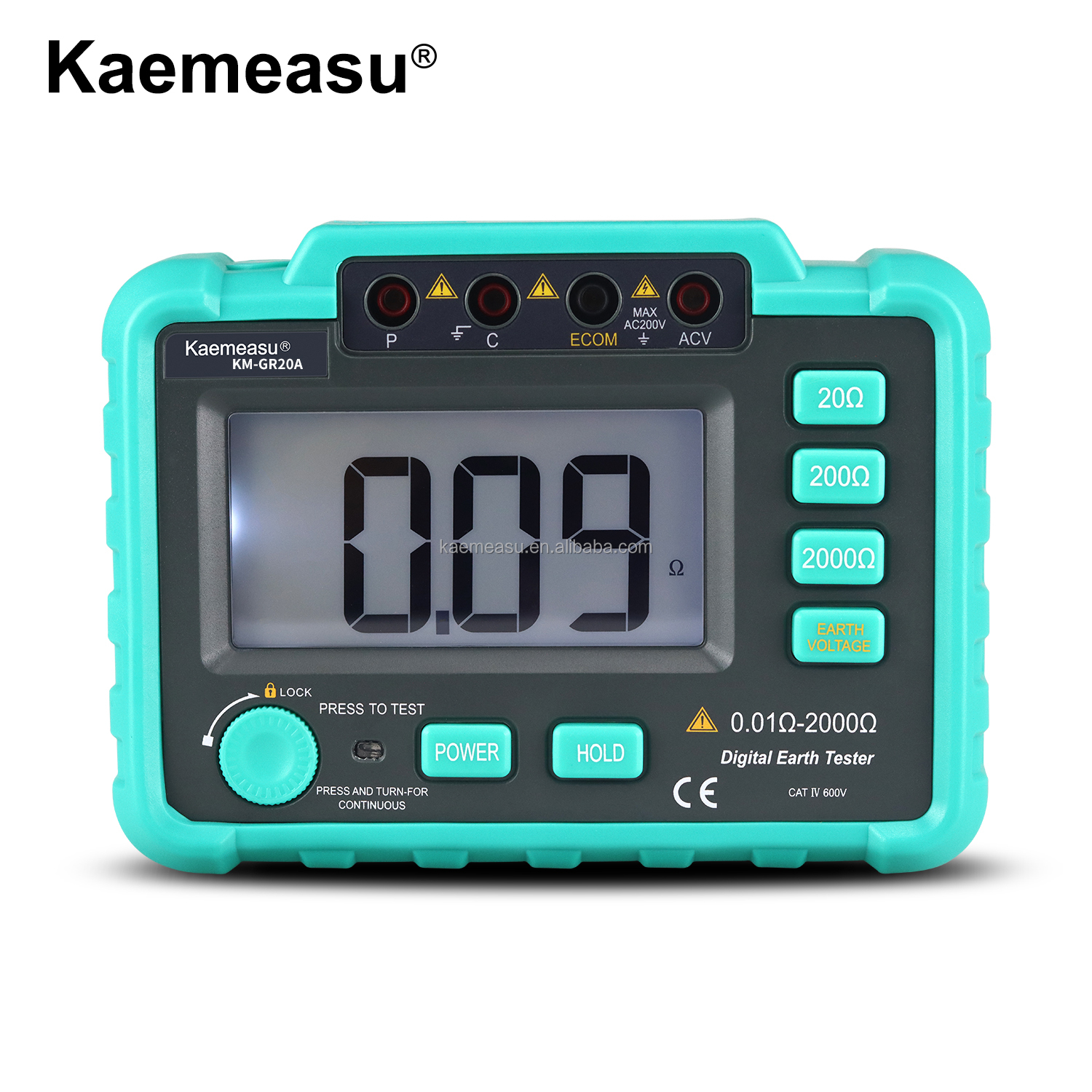 GR20A AC 200V Grounding Resistance Tester Megohmmeter Measuring Circuit Resistance Tester Earth Resistance Tester