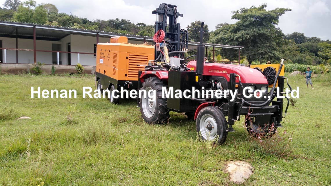 Deep Tractor Mounted Diesel Water Well Rock Drilling Machine Well Drilling Rig