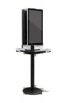 Black Commercial Phone Charging Station Double Sided Advertising Board Display