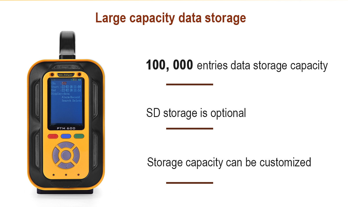 PTM600 AQI Portable Gas Monitor Gas Detection Continuous Air Quality Detection
