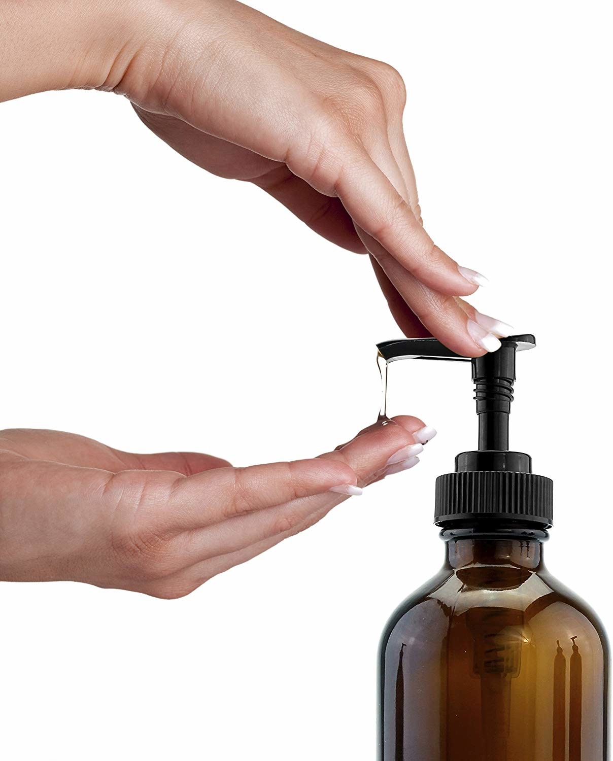 PET Brown 500ml Plastic Lotion Bottle With 28MM Black Pump