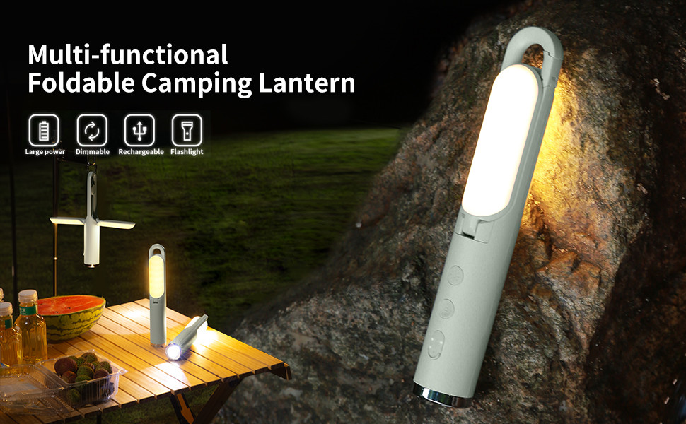 Outdoor Foldable Camping Light 500LM Folding Flashlight 151g Multifunctional