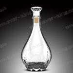 Heat Resistant Clear 750ML Rum Glass Bottle With Diamond Cap