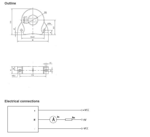 1us Response 200A Magnetic Balance Hall Current Transducer
