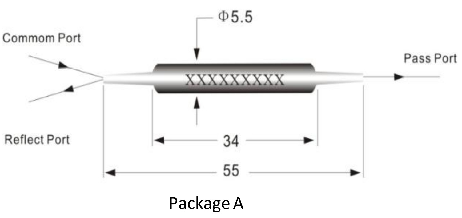 Single Mode Fiber Optical FBT Coupler 1x2(2x2) with low insertion loss