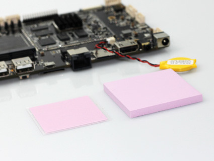 Purple Heatproof PCB Heat Sink Pad , Anti Insulation Thermal Interface Pad