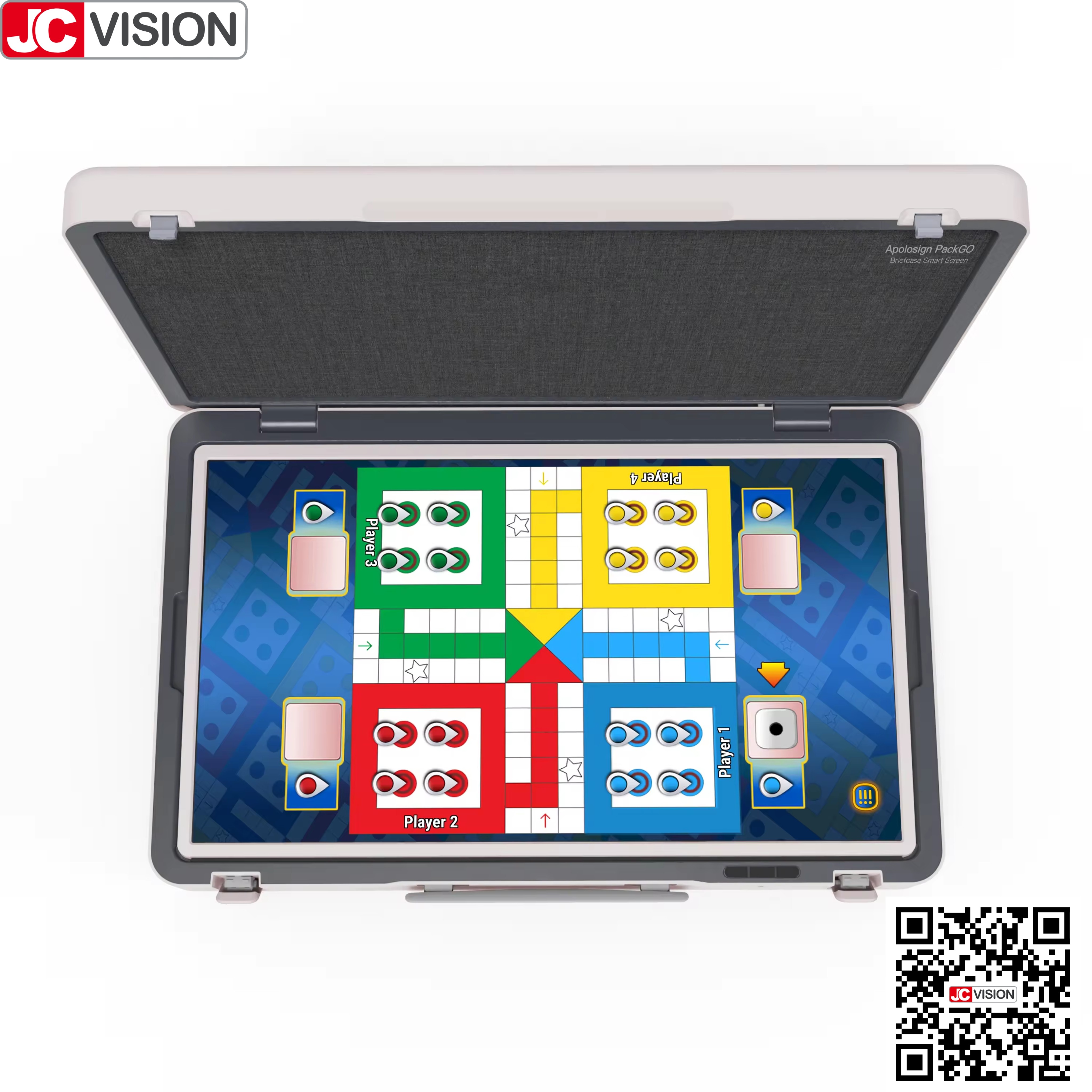 JCVISION 27" briefcase monitor Touch Screen Android 12 System Smart screen suitcase