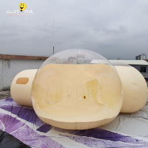 China 1.0mm Transparent PVC Inflatable Bubble House Tent Yellow Customized wholesale