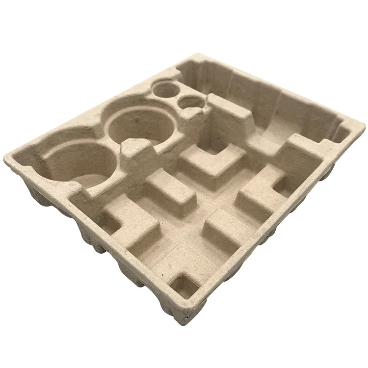 Custom Thermoforming Packaging Pulp Tray Box Set Recycled Paper For Fast Food