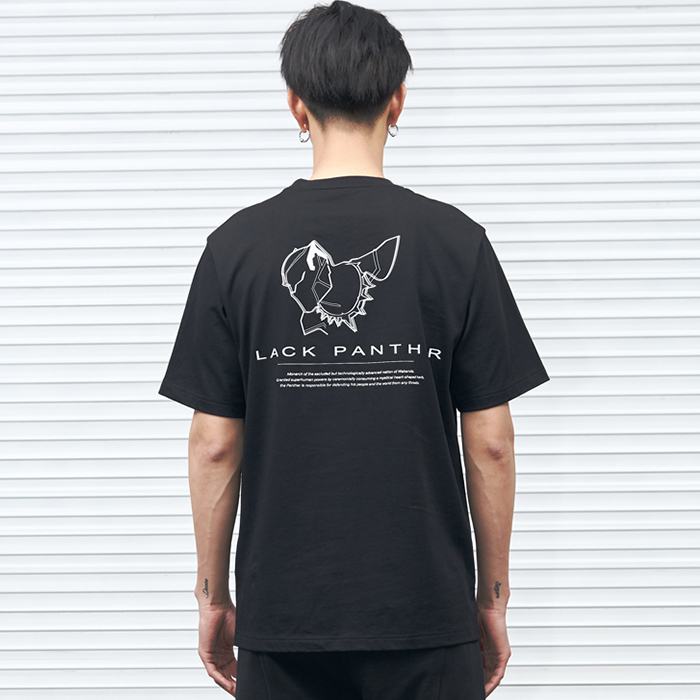 Black Color Stylish Mens T Shirts Polyester / Cotton Material Patchwork Pattern