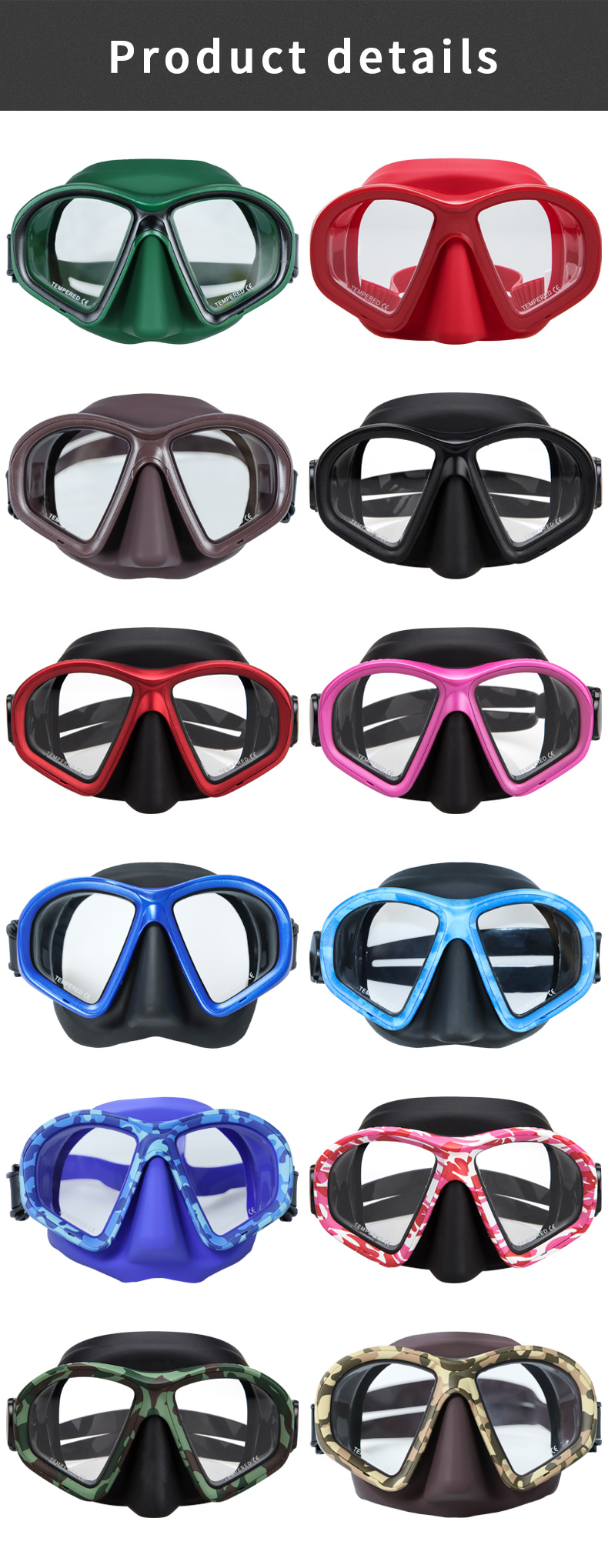Ultra Low Volume Freediving Goggles Optical Dive Mask OEM