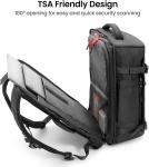 Flight Approved Carry On Travel Bag Custom Black Big Capacity For Business Trip