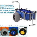 Aluminum Fishing Beach Cart With 12" Balloon Wheels