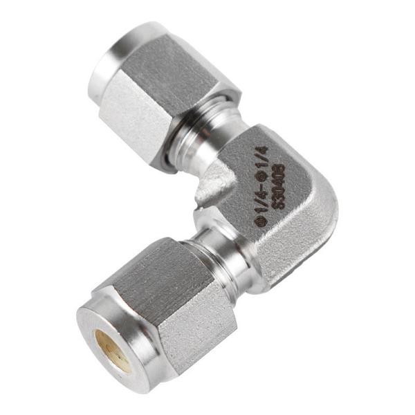 304/316 Stainless Steel Double Ferrule Compression Tube Fittings Elbow for