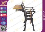 Wood Board Aluminum Alloy Frame College Classroom Tables And Chairs