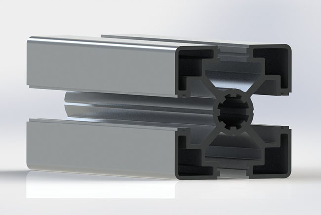 Lighter Type 45 * 45 T Slot Channel Aluminum , Aluminium T Slot Channel 10.2mm Hole