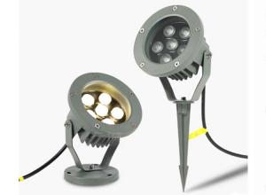 China LED Projection Spotlight Waterproof Round Floor Lamp Plug-in Outdoor Lawn Villa Garden Lamps wholesale
