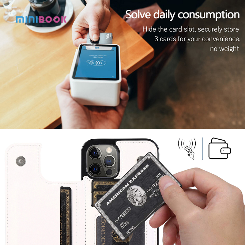 0.05kg Minibook Protective Mobile Phone Case for Iphone 13 12 PU Leather