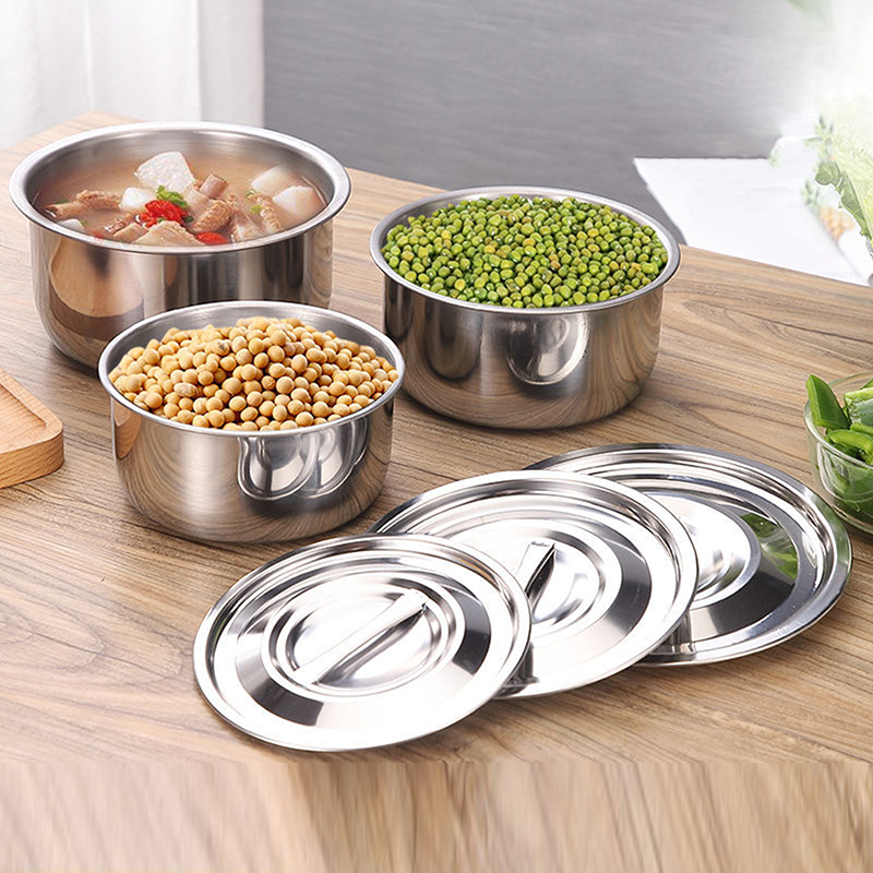 HOT SALE Kitchen 3 Pieces Stainless Steel Cookware Stock Pot Cooking Pot Sets