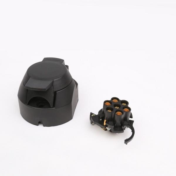 Black Trailer Plug Socket Trailer Parts Waterproof Long Maintenance