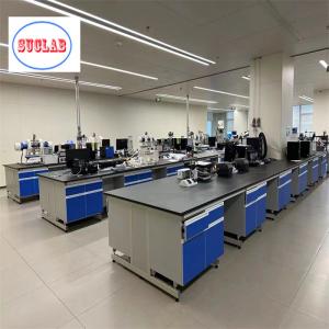 China Chemistry Lab Workbench Malaysia Fire Resistant Steel Laminate DTC105 DEG Hinges Phenolic Resin Top wholesale