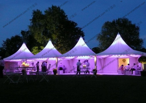 Lights Decoration Transparent Sidewalls Pagoda Canopy Tent for party