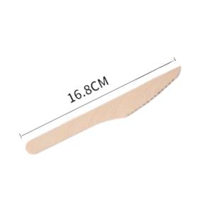 China Custom 16cm Disposable Wooden Utensils Biodegradable Cutlery Knives wholesale