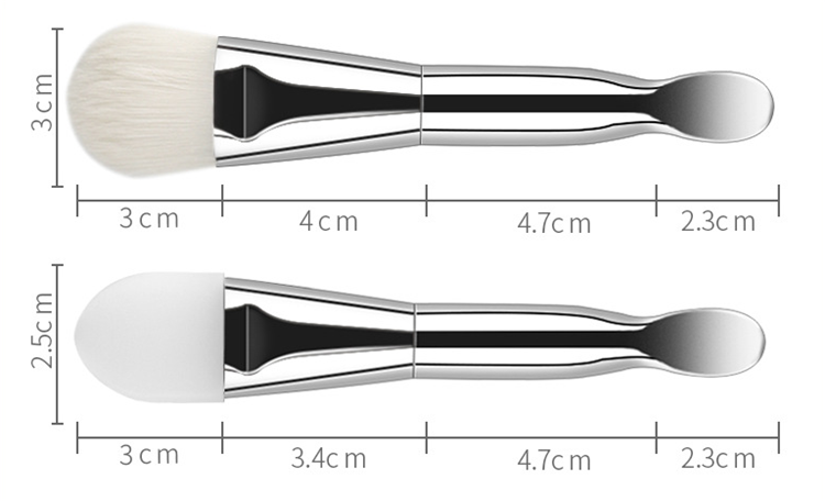 Custom Professional Beauty Nylon Silicone Facial Mask Applicator Makeup Brush White Vegan Face Mask Brush For Makeup