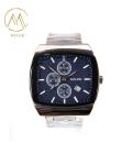 Concise Style Quartz Wirstwatch Calendar Display Stainless Steel Strap Watches