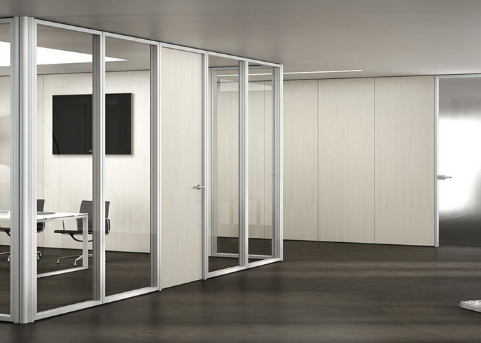 glass partition wall 108mm clear glass Toughened Modular easy installation 5+5mm double glass soundproof design
