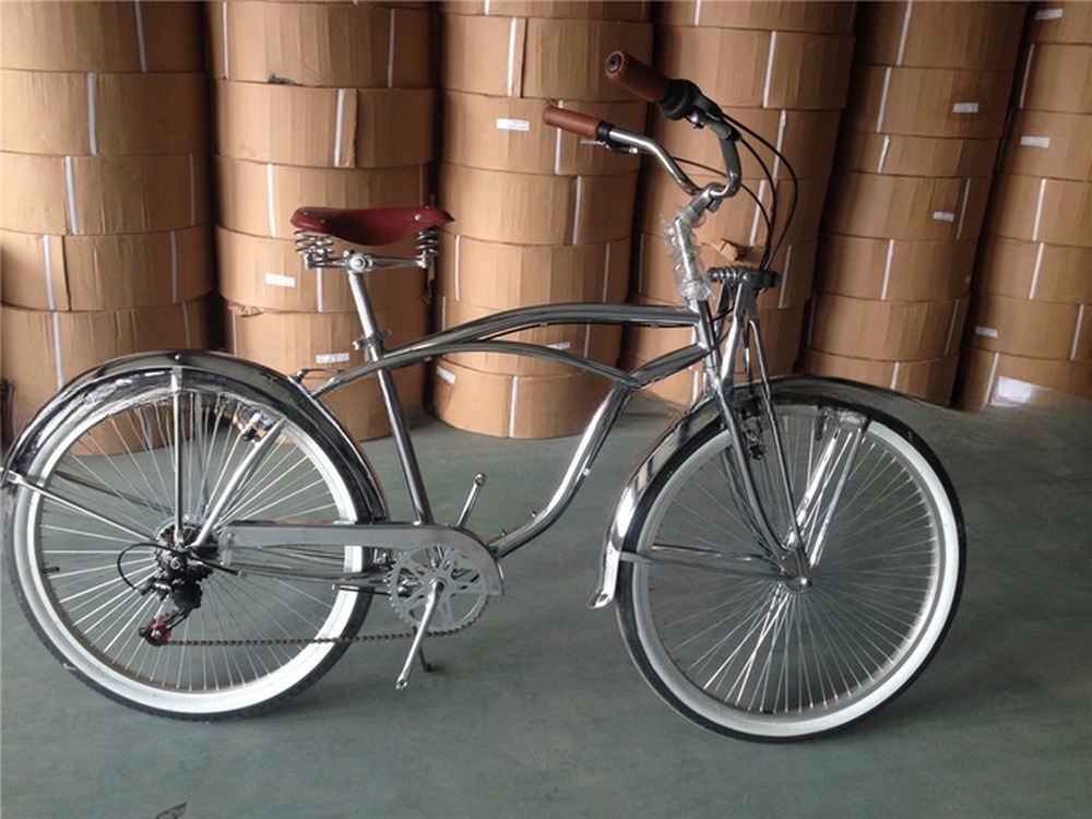 Big Logo Adults 26 Inch Single Speed Beach Cruiser Bicycle with Front Carrier Option