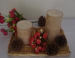 3X4"3X6" inch 100% natural bark decor candle with growth ring