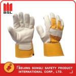China SLG-SMT-68 goat grain leather working safety gloves wholesale