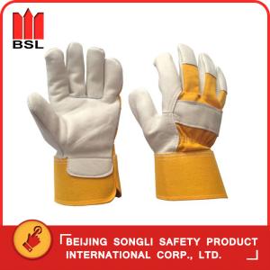 China SLG-SMT-68 goat grain leather working safety gloves wholesale