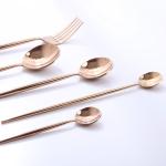 High Quality Stainless Steel Cutlery with Rose Gold Color Wedding Banquet
