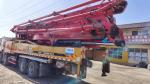 61.1m Vertical Reach Semi-Dry Shotcrete Concrete Pump Truck Installed in
