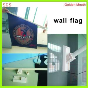 China double sides printing wall flag with pole wholesale