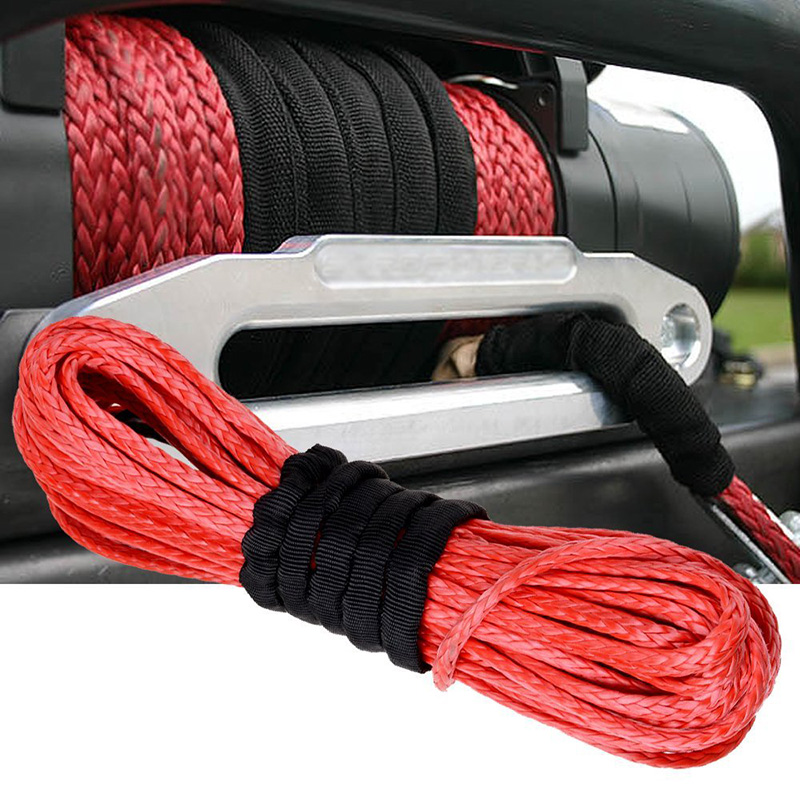 25000lbs Strength Double Braid UHMWPE ROPE 1/4" x 50 ft for Heavy Duty Applications
