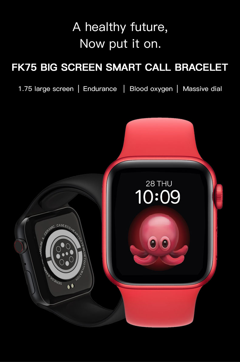 HL75 SmartWatch Detectable IPS Full Touch Heart Rate Fitness Tracker