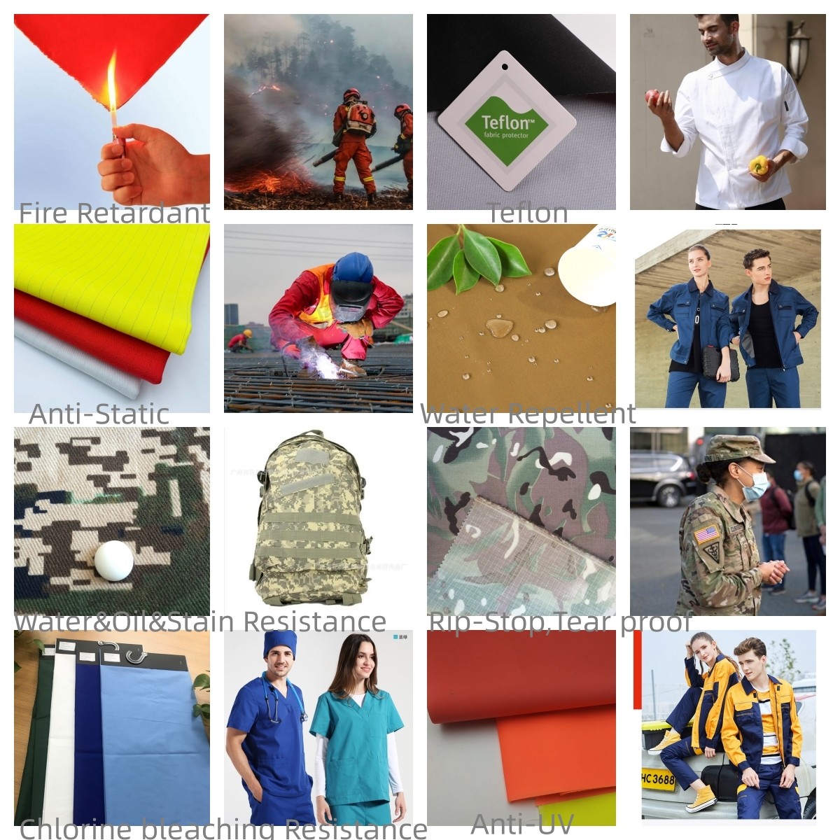 Stretched Polyester Cotton And Spandex Fabric Plain 1/1