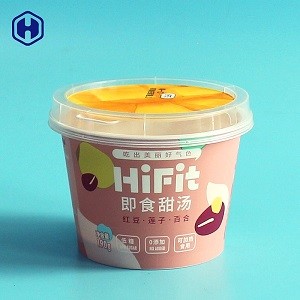 Hot Soup Plastic Coffee Cups Heat Resistant Instant Food Packaging