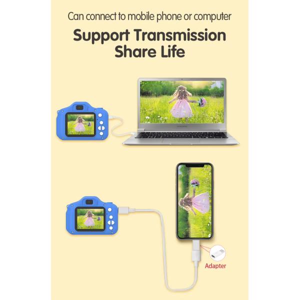 X11S Mini Dual Lens Kids Camera 1080P Bunny Cartoon Children Camera Adorable Toy Kids Selfie Digital Camera As Gift Prize