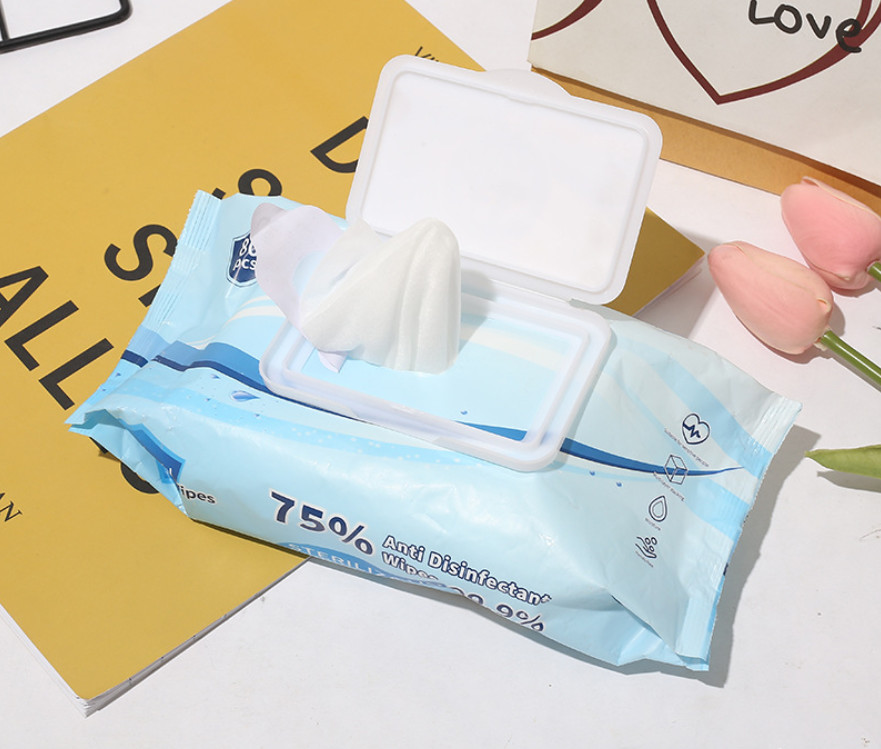 75 Percent Alcohol Wipes 60-100pcs/barrel ISO CE FDA Approved