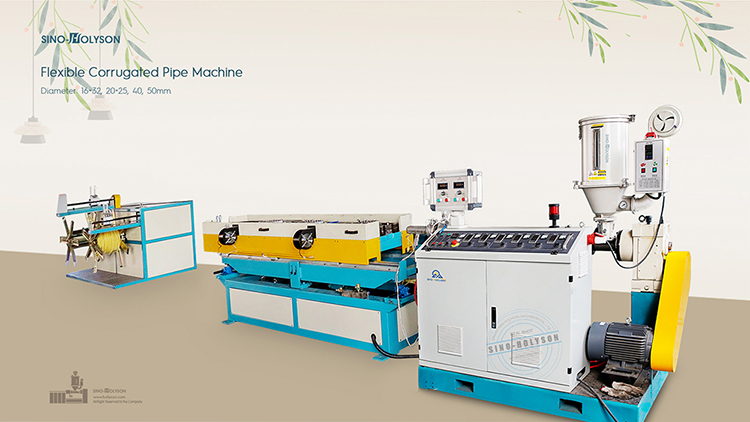 75 Rpm Screw Speed HDPE PP PVC Electrical Conduit Pipe Making Machine 22kw